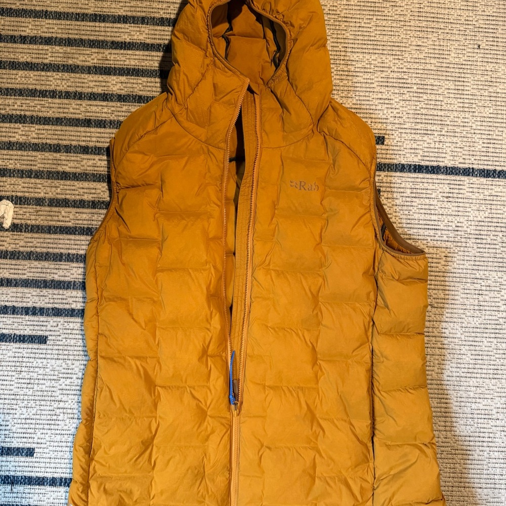Rab Hooded Puffer Vest - Mustard Yellow